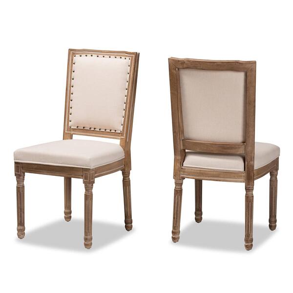Baxton Studio Louane French Inspired Wood 2pc. Dining Chair Set - image 