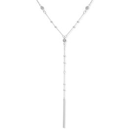 You're Invited Silver-Tone Bar Pendant Y-Necklace
