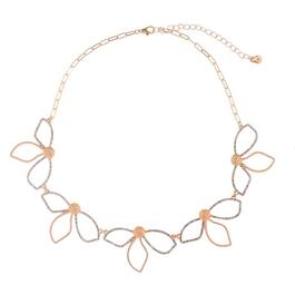 Ashley Cooper&#40;tm&#41; Gold-Tone Open Flower Necklace