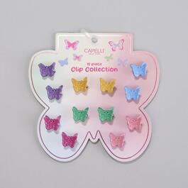 Girls Capelli&#40;R&#41; New York 12pc. Mini Butterfly Claw Clips