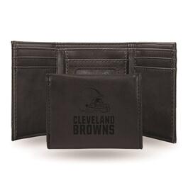 Mens NFL Cleveland Browns Faux Leather Trifold Wallet