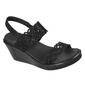 Womens Skechers Rumble On-Sassy Dayz Wedge Sandals - Black/Black - image 1
