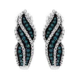 Haus of Brilliance 1/2ctw. Blue Diamond Dangle Stud Earrings