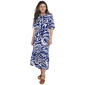 Womens Absolutely Famous Flutter Sleeve Pattern Maxi Dress - image 1