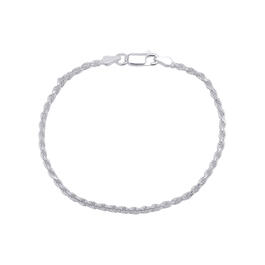 7in. Sterling Silver Rope Chain Bracelet