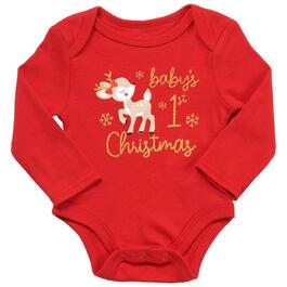 Baby Unisex &#40;3-9M&#41; Baby Essentials Baby's 1st Christmas Bodysuit