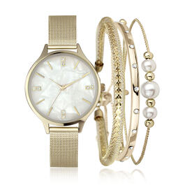 Daisy Fuentes Pearl Bracelet & Watch Set - DF177GD