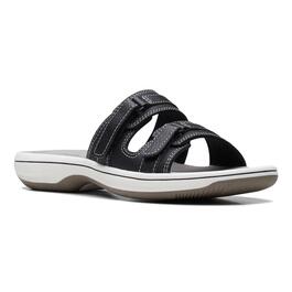 Womens Clarks&#40;R&#41; Breeze Piper Slide Sandals