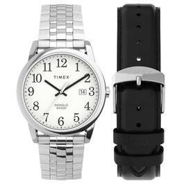 Mens Timex Silver-Tone Easy To Read Dial Watch TWG063200JT