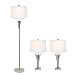 Lalia Home Perennial Modern Vienna 3pc. Metal Lamp Set