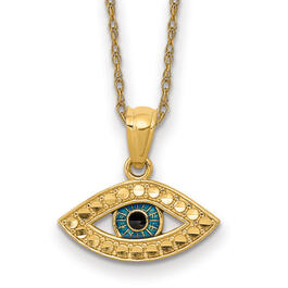 Gold Classics&#40;tm&#41; 14kt. Gold Evil Eye Pendant Necklace