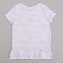 Toddler Girl Tales &amp; Stories Cloud Tunic Ruffle Bottom Top