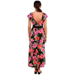 Womens Absolutely Famous Sleeveless Color Block Maxi Dress