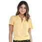 Womens Napa Valley Flutter Sleeve Pleated Henley Blouse - image 4