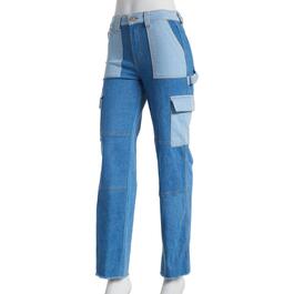 Juniors Gogo Jeans 2-Tone High Rise Cargo Carpenter Jeans