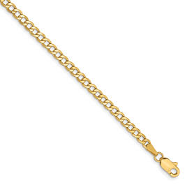 Gold Classics&#40;tm&#41; 2.85mm. 14kt. Semi Solid Curb Link Bracelet
