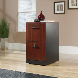 Sauder Via Collection Two-Drawer Pedestal - Classic Cherry