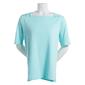 Plus Size Hasting & Smith Short Sleeve Button Square Neck Tee - image 1