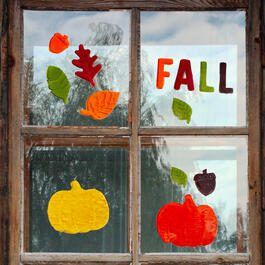Northlight Seasonal Fall Leaves Thanksgiving Gel Window Clings