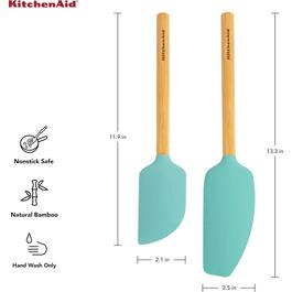 KitchenAid Bamboo 2pc. Spatula Set - Aqua