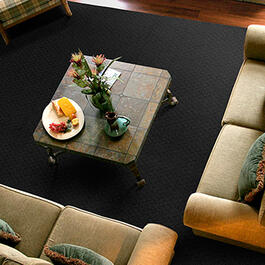 Garland Town Solid Rectangle Area Rug - Black