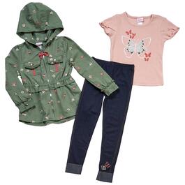 Girls &#40;7-12&#41; Little Lass&#40;R&#41; 3pc. Embroidered Anorak Set
