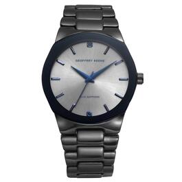 Mens Geoffrey Beene Gunmetal-Tone Blue Sapphire Watch - GBB0016GU