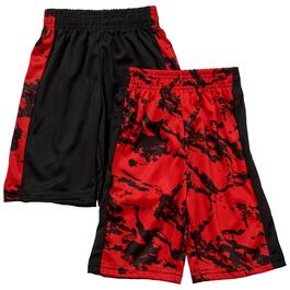 Boys &#40;4-7&#41; Ultra Performance 2pk. Marbled & Solid Shorts