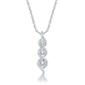 Then Now & Forever&#40;tm&#41; 1/10ct Diamond Sterling Silver 3Stone Pendant - image 1