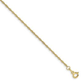 Gold Classics&#8482; 10kt. 1.10mm 16in. Singapore Chain Necklace