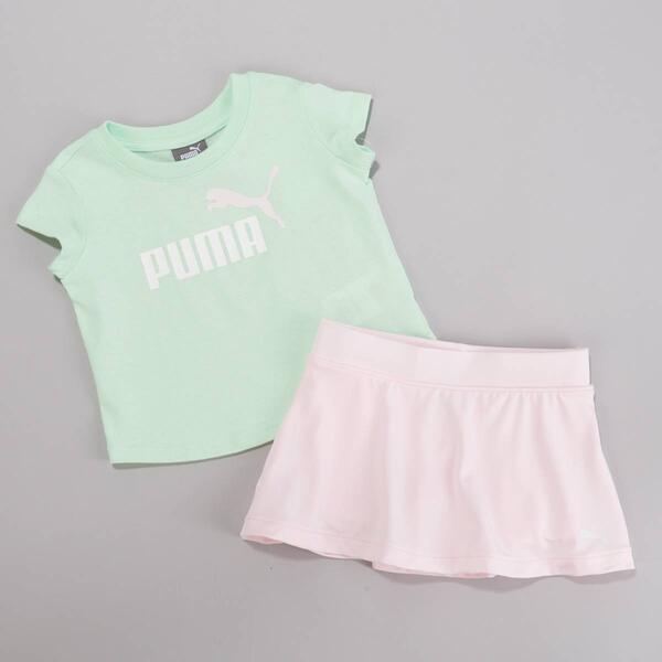 Baby Girl &#40;12-24M&#41; Puma&#40;R&#41; Jersey Short Sleeve Tee & Skort Set - image 