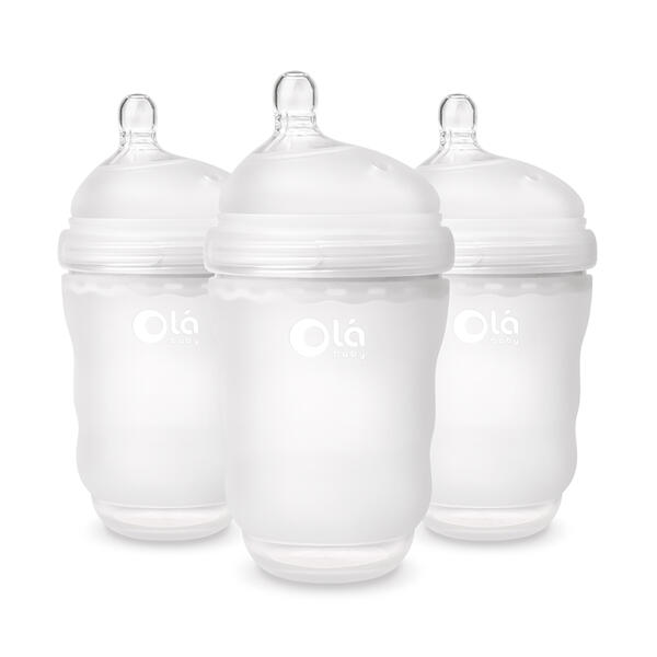 Olababy 3pk. 8oz. Bottle with Slow Flow Nipple - Frost - image 