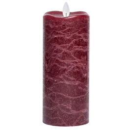 Mirage Distressed Red LED Flameless Pillar Candle