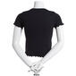 Juniors No Comment Contour Fit Wide Rib Baby Tee - image 2