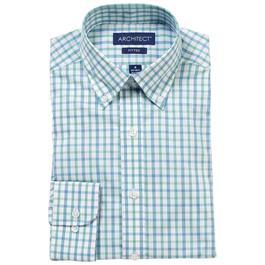 Mens Architect&#40;R&#41; High Performance Fitted Dress Shirt - Blue/Green