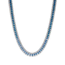 Gianni Argento Lab Grown Sapphire & Cubic Zirconia Necklace