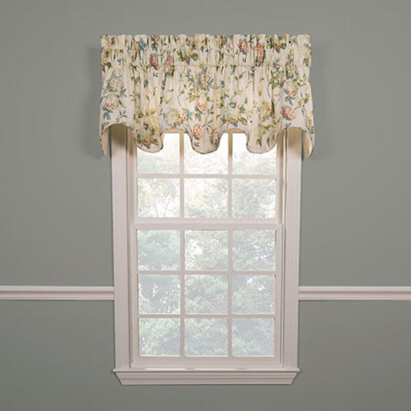 Abigail Print Lined Scallop Valance - 70x17 - image 