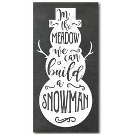 Courtside Market Build A Snowman Wrapped Canvas Wall Art