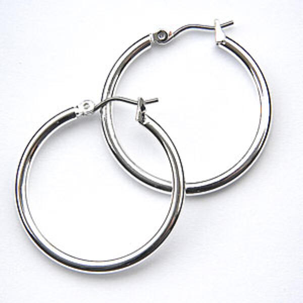 Nine West Silver Hoop Earrings - image 