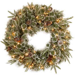 National Tree 9ft. Liberty Pine Wreath with Clear Lights