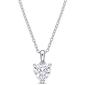 Sterling Silver 1ctw. Heart Moissanite Pendant Necklace - image 1