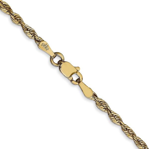 Unisex Gold Classics&#8482; 2.5mm. 14k Diamond Cut Light Rope Necklace