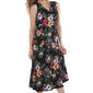 Womens Robbie Bee Sleeveless Floral Drape Neck Midi Dress - image 3