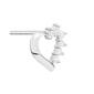 Athra Sterling Silver Open Heart Half CZ Stud Earrings - image 2
