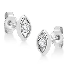 Diamond Classics&#8482; Sterling Silver Oval Diamond Earrings