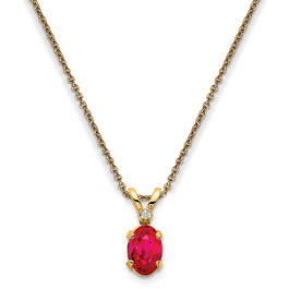 Gemstone Classics&#40;tm&#41; 14kt. Yellow Gold July Birthstone Necklace