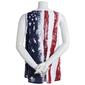 Womens North River Sleeveless Flag Casual Button Front Tee - image 2