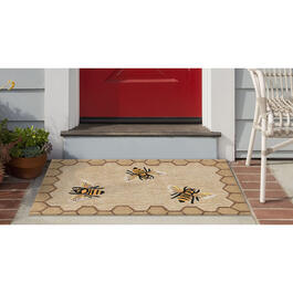 Liora Manne Frontporch Honeycomb Bee Indoor/Outdoor Accent Rug