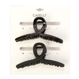 Womens Capelli New York 2pk. Plastic Loop Claw Clips