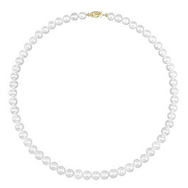 Gemstone Classics&#40;tm&#41; Freshwater Pearl 7mm 10kt. Gold Necklace